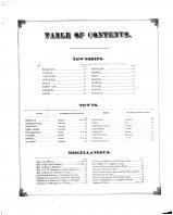 Table of Contents, Livingston County 1875